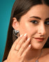 Allure of Hearts Stud Earrings Silver